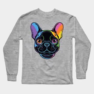 Rainbow French Bulldog Dog Lover Frenchie Long Sleeve T-Shirt